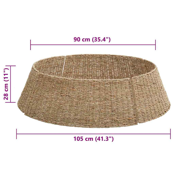 Collare per Albero di Natale Marrone 105 x 105 x 28 cm seagrass 42020171