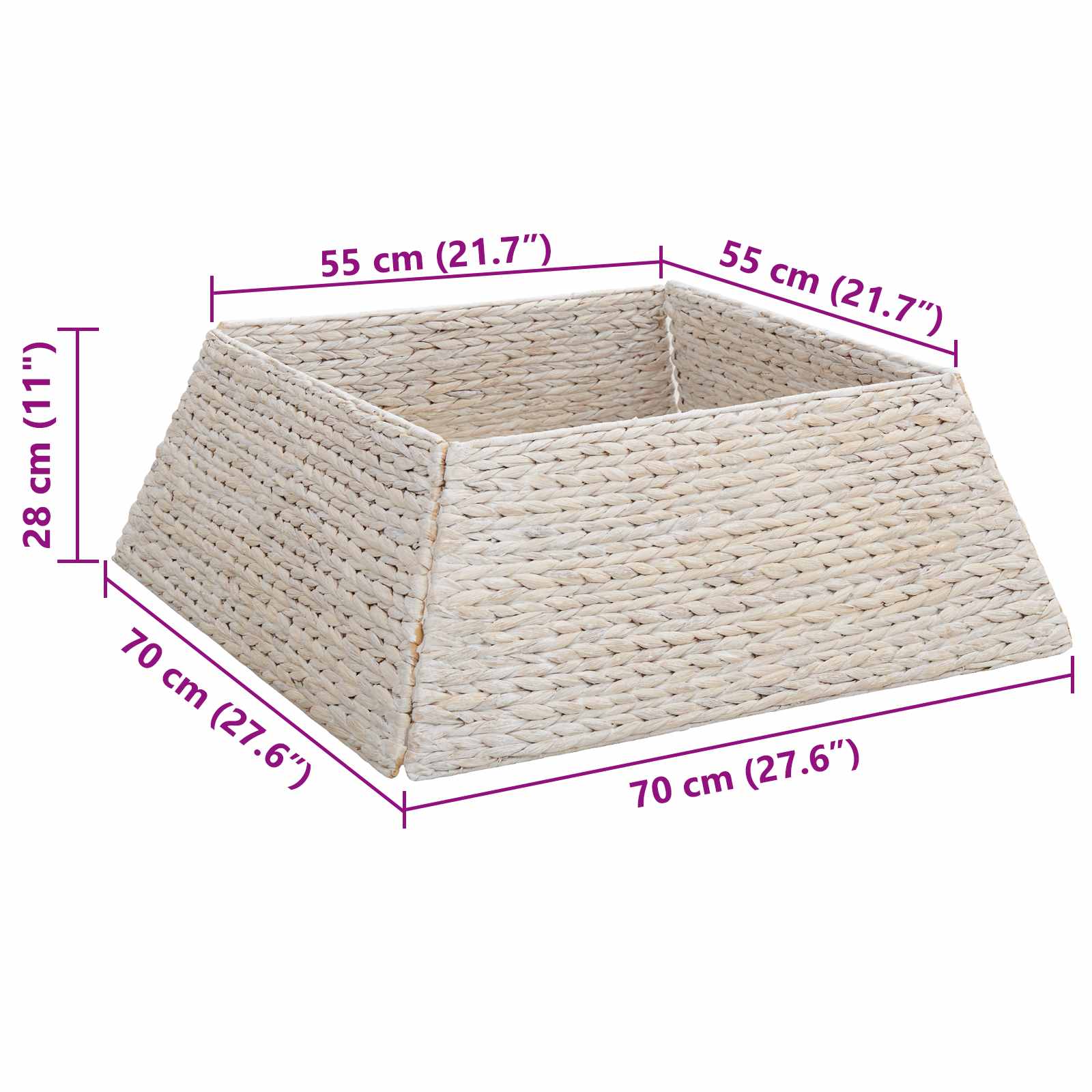 Collare per Albero di Natale Bianco 70 x 70 x 28 cm 42020180