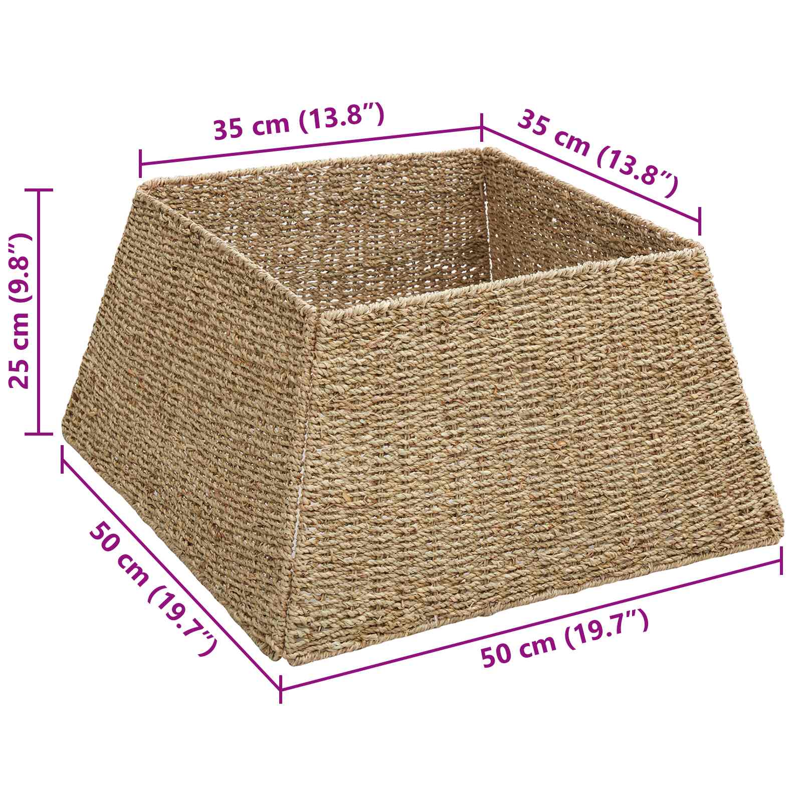 Collare per Albero di Natale Marrone 50 x 50 x 25 cm seagrass 42020181