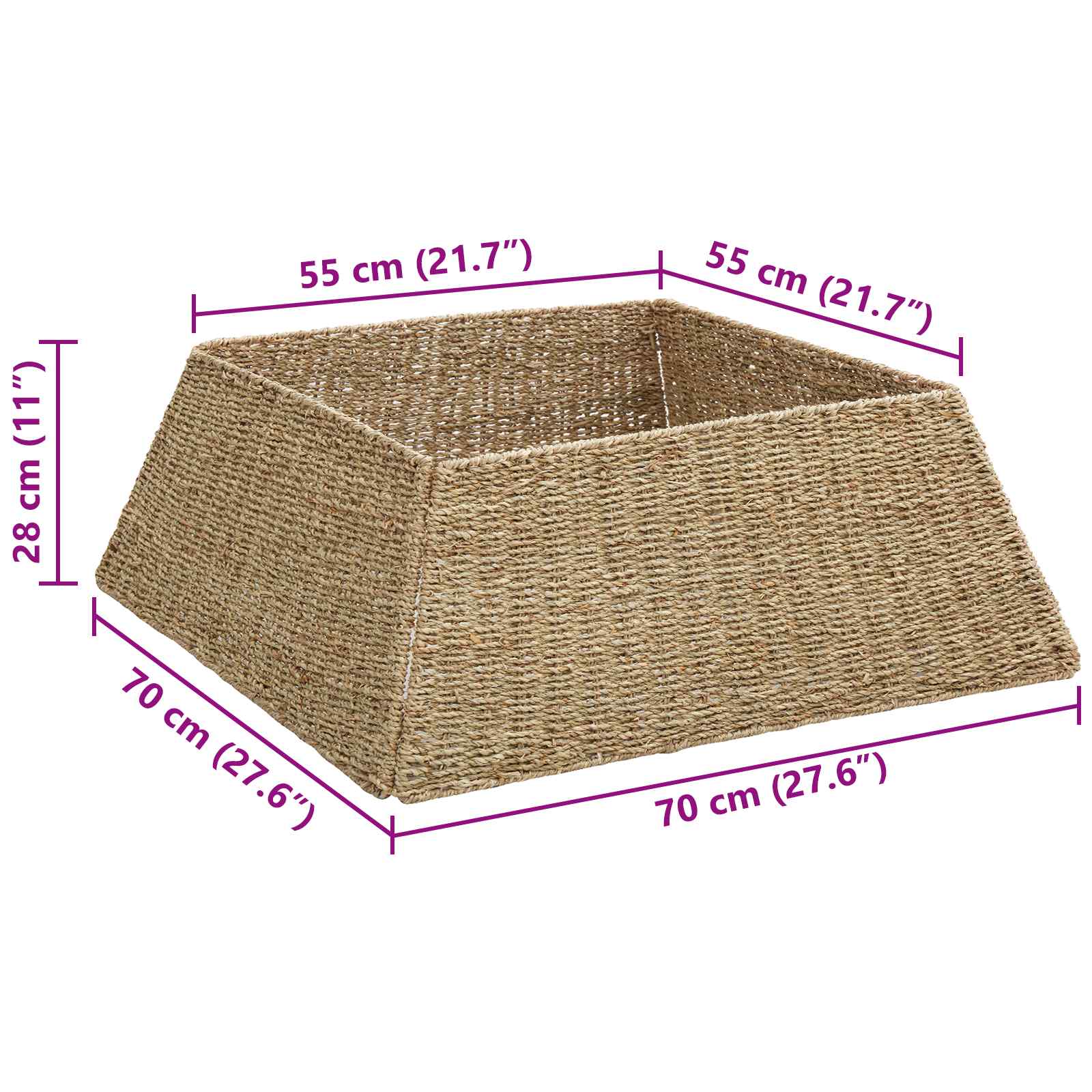 Collare per Albero di Natale Marrone 70 x 70 x 28 cm seagrass 42020183