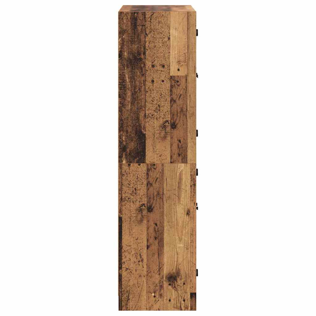 Credenza-Buffet-Armadio da cucina Legno vecchio 68 x 37 x 142 cm Legno multistrato