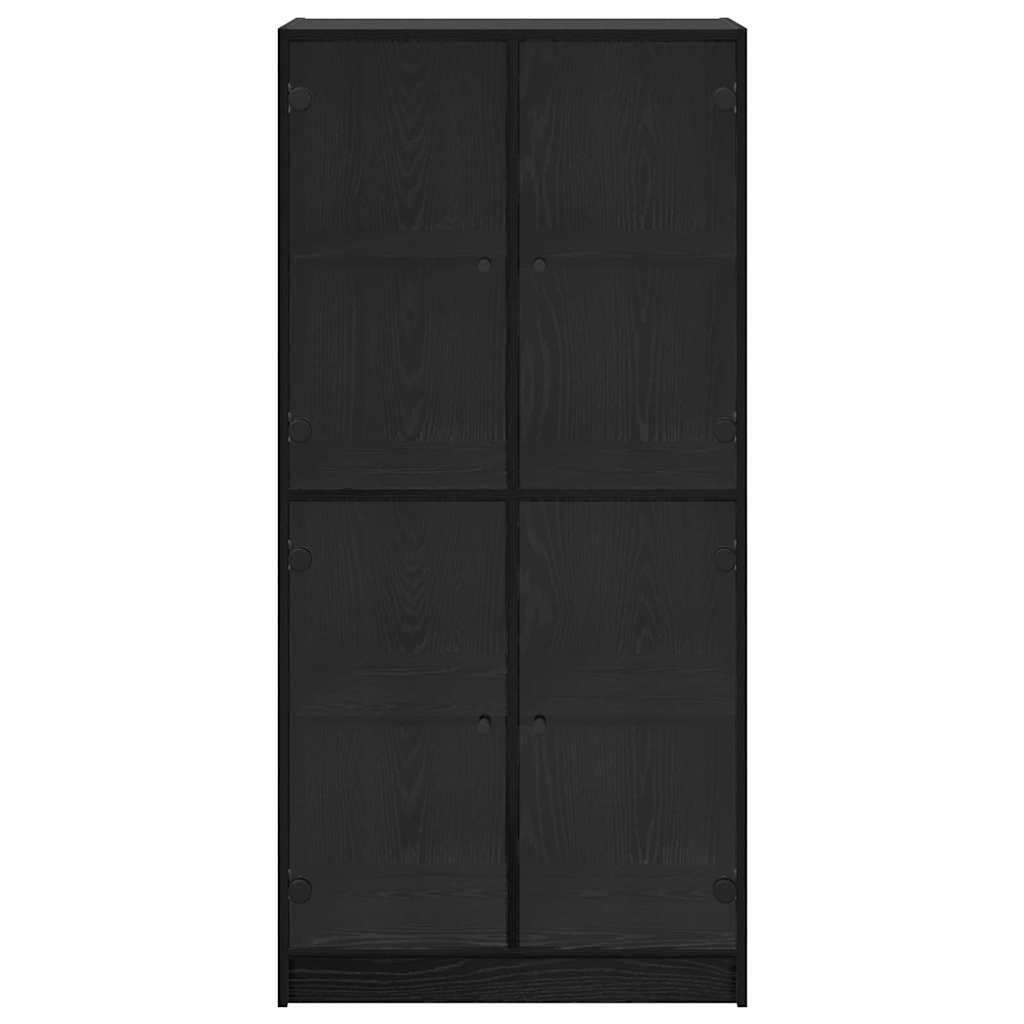 Credenza Rovere Nero 68 x 37 x 142 cm Legno multistrato 3402631