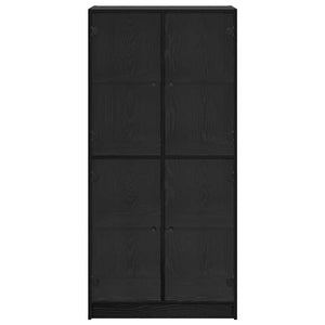 Credenza Rovere Nero 68 x 37 x 142 cm Legno multistrato 3402631