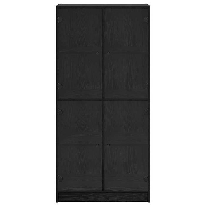 Credenza Rovere Nero 68 x 37 x 142 cm Legno multistrato 3402631