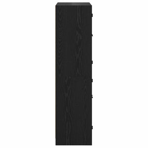 Credenza Rovere Nero 68 x 37 x 142 cm Legno multistrato 3402631