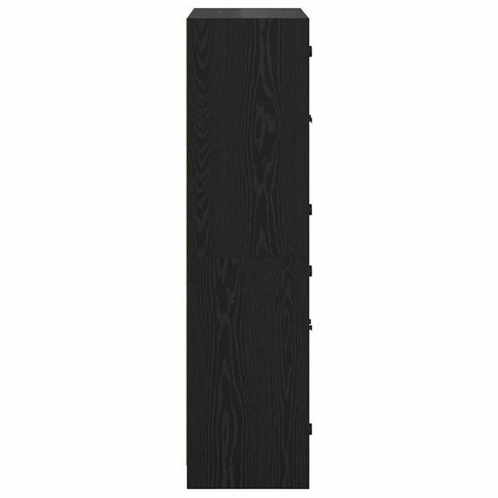 Credenza Rovere Nero 68 x 37 x 142 cm Legno multistrato 3402631