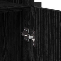 Credenza Rovere Nero 80 x 42,5 x 185 cm Legno multistrato 3402634