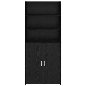 Credenza Rovere Nero 80 x 42,5 x 185 cm Legno multistrato 3402634