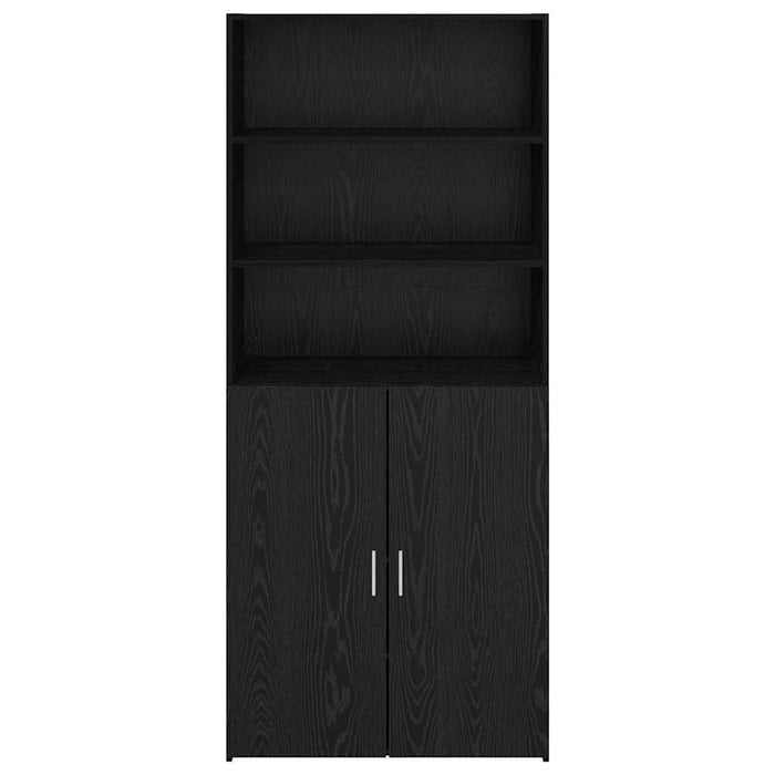 Credenza Rovere Nero 80 x 42,5 x 185 cm Legno multistrato 3402634