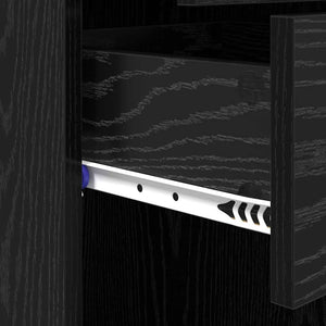 Credenza Rovere Nero 45 x 42,5 x 185 cm Legno multistrato 3402640