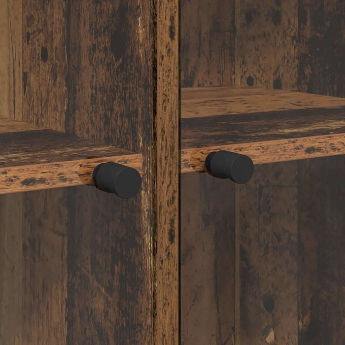 Credenza 2 pcs Legno vecchio 136 x 37 x 142 cm 3402644