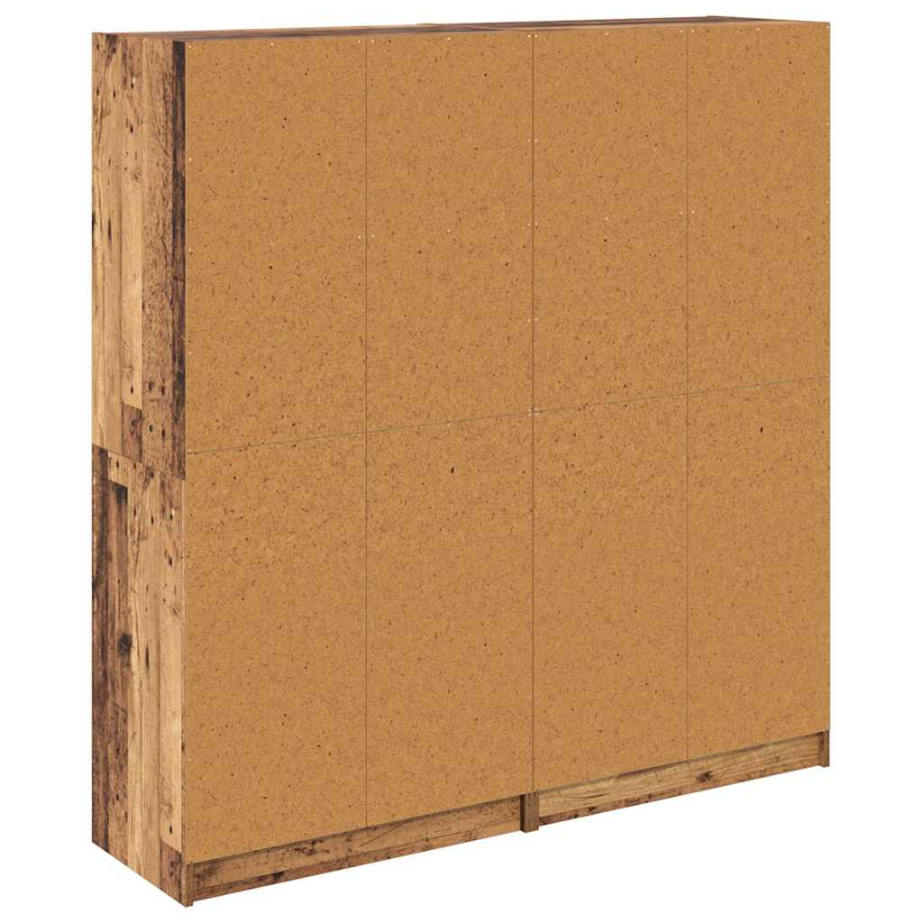 Credenza 2 pz-Set di 2 Buffet-Armadio da cucina Legno vecchio 136 x 37 x 142 cm