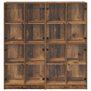 Credenza 2 pcs Legno vecchio 136 x 37 x 142 cm 3402644