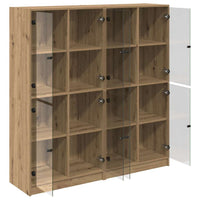 Credenza 2 pcs Rovere artigianale 136 x 37 x 142 cm 3402645