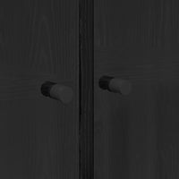 Credenza 2 pcs Rovere Nero 136 x 37 x 142 cm Legno multistrato 3402646