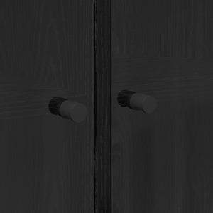 Credenza 2 pcs Rovere Nero 136 x 37 x 142 cm Legno multistrato 3402646