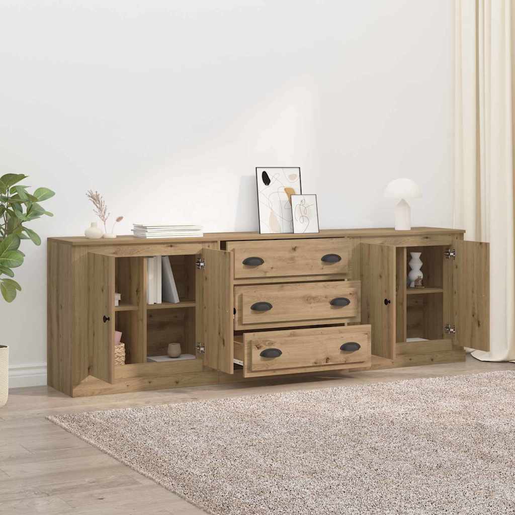 Sideboards 3 pcs Legno vecchio 210 x 35,5 x 67,5 cm 3402647