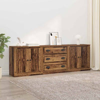 Sideboards con cassetto 3 pcs Rovere Nero 210 x 35,5 x 67,5 cm 3402649