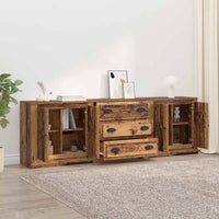 Sideboards con cassetto 3 pcs Rovere Nero 210 x 35,5 x 67,5 cm 3402649