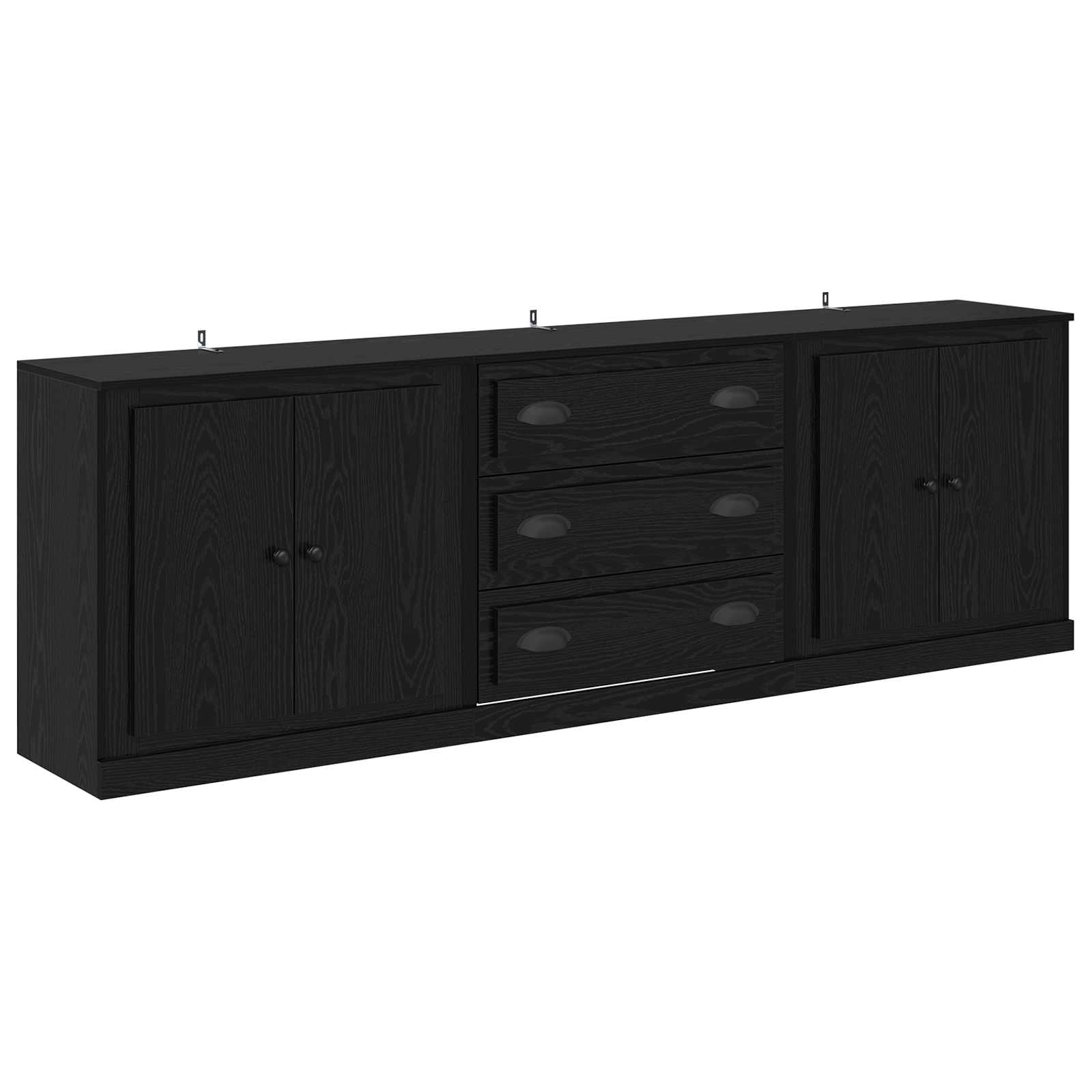 Sideboards con cassetto 3 pcs Rovere Nero 70 x 35,5 x 67,5 cm 3402649