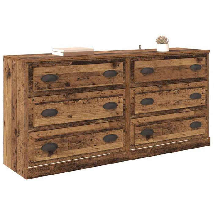 Sideboards con cassetto 2 pcs Legno vecchio 70 x 35,5 x 67,5 cm 3402653
