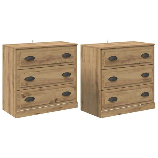 Sideboards 2 pcs Rovere artigianale 70 x 35,5 x 67,5 cm 3402654