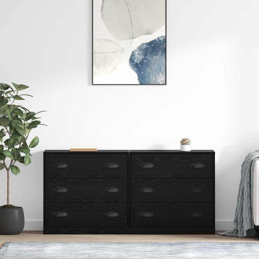 Sideboards con cassetto 2 pcs Rovere Nero 70 x 35,5 x 67,5 cm 3402655