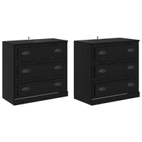 Sideboards con cassetto 2 pcs Rovere Nero 70 x 35,5 x 67,5 cm 3402655