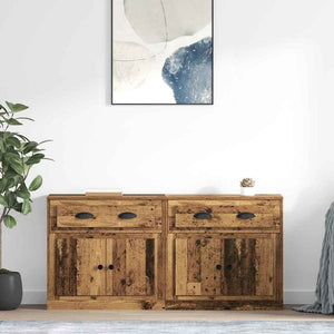 Sideboards con cassetto 2 pcs Legno vecchio 70 x 35,5 x 67,5 cm 3402659