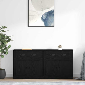 Sideboards con cassetto 2 pcs Rovere Nero 70 x 35,5 x 67,5 cm 3402661