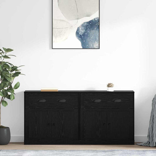 Sideboards con cassetto 2 pcs Rovere Nero 70 x 35,5 x 67,5 cm 3402661