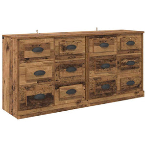 Sideboards con cassetto 2 pcs Legno vecchio 70 x 35,5 x 67,5 cm 3402665
