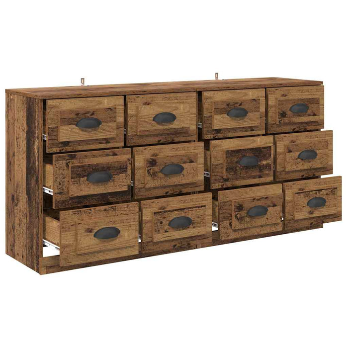 Sideboards con cassetto 2 pcs Legno vecchio 70 x 35,5 x 67,5 cm 3402665