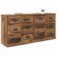 Sideboards con cassetto 2 pcs Legno vecchio 70 x 35,5 x 67,5 cm 3402665