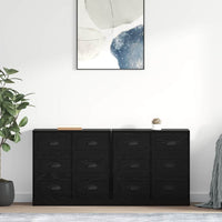 Sideboards con cassetto 2 pcs Rovere Nero 70 x 35,5 x 67,5 cm 3402667