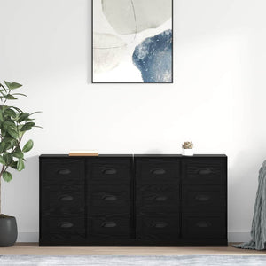 Sideboards con cassetto 2 pcs Rovere Nero 70 x 35,5 x 67,5 cm 3402667