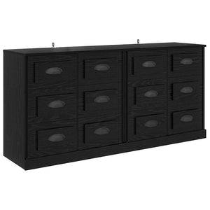 Sideboards con cassetto 2 pcs Rovere Nero 70 x 35,5 x 67,5 cm 3402667