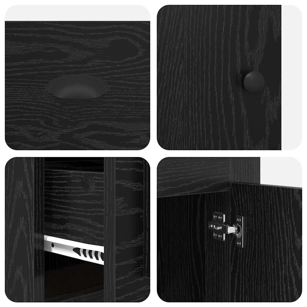 Scrivania con armadietto Rovere Nero 154,5 x 50 x 75 cm 3402679