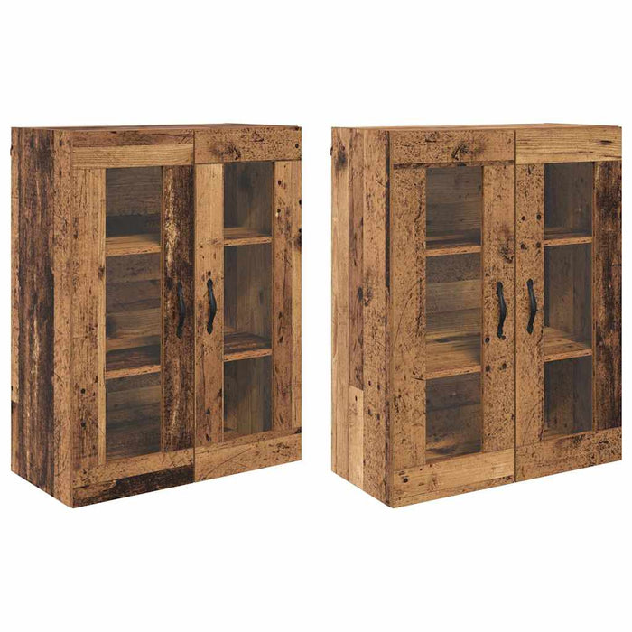 Armadi da Muro 2 pcs Legno vecchio 69,5 x 34 x 90 cm 3402686