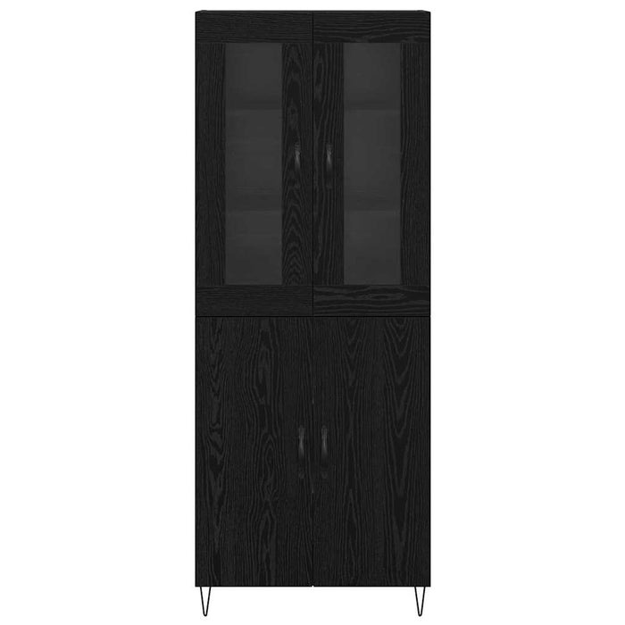 Credenza Rovere Bianco e Nero 69,5 x 34 x 180 cm 3402710