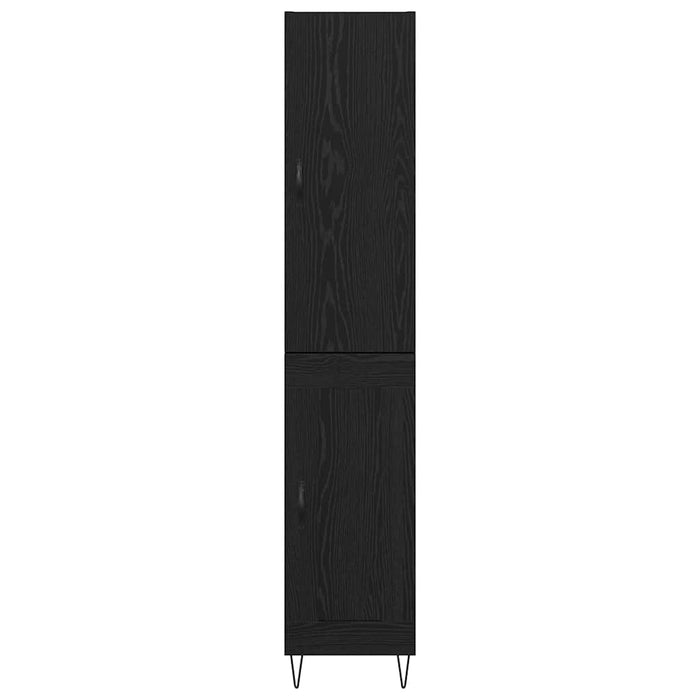 Credenza Rovere Nero 69,5 x 34 x 180 cm Legno multistrato 3402733