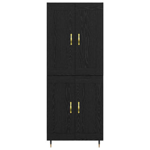 Credenza Rovere Nero 69,5 x 34 x 180 cm Legno multistrato 3402757