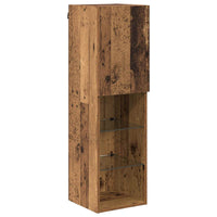 Set Mobile TV a Muro con Luci LED 7 pcs Legno vecchio 3402794