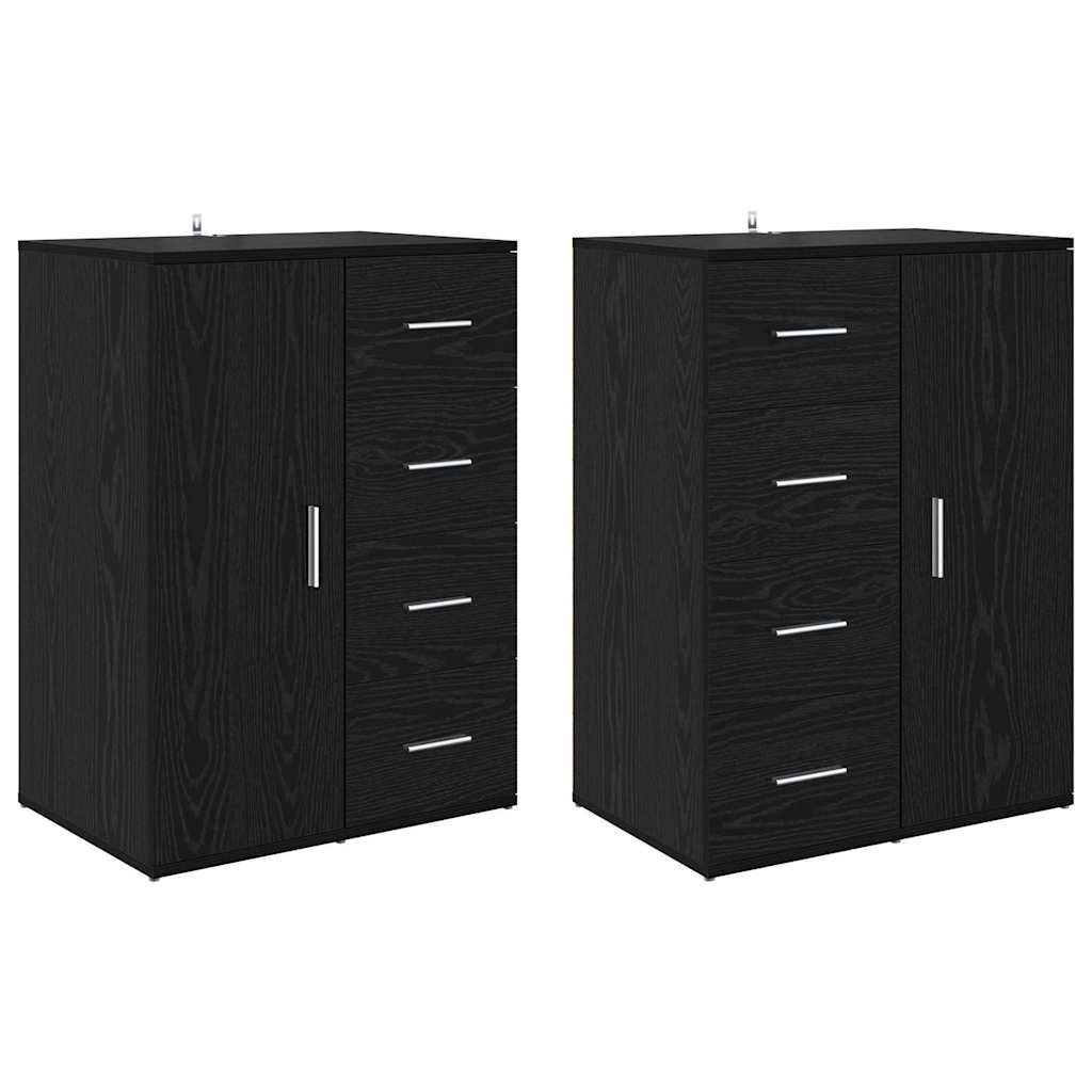 Sideboards Corona 2 pcs Rovere Nero 59 x 39 x 80 cm 3402808
