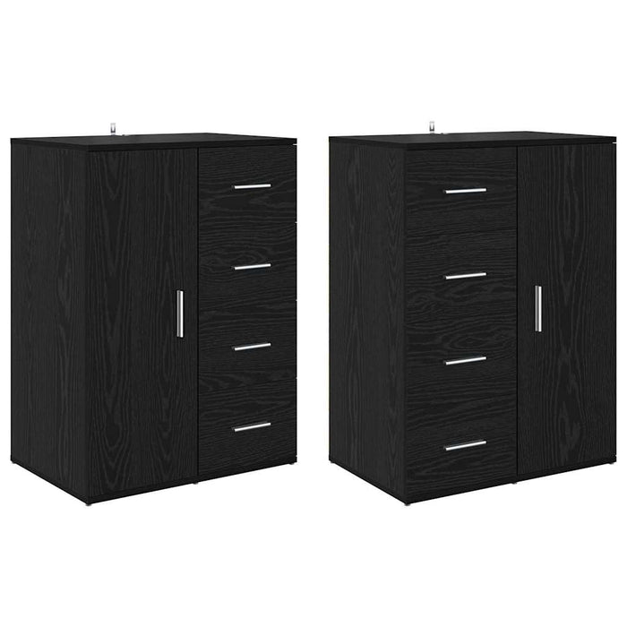 Sideboards Corona 2 pcs Rovere Nero 59 x 39 x 80 cm 3402808