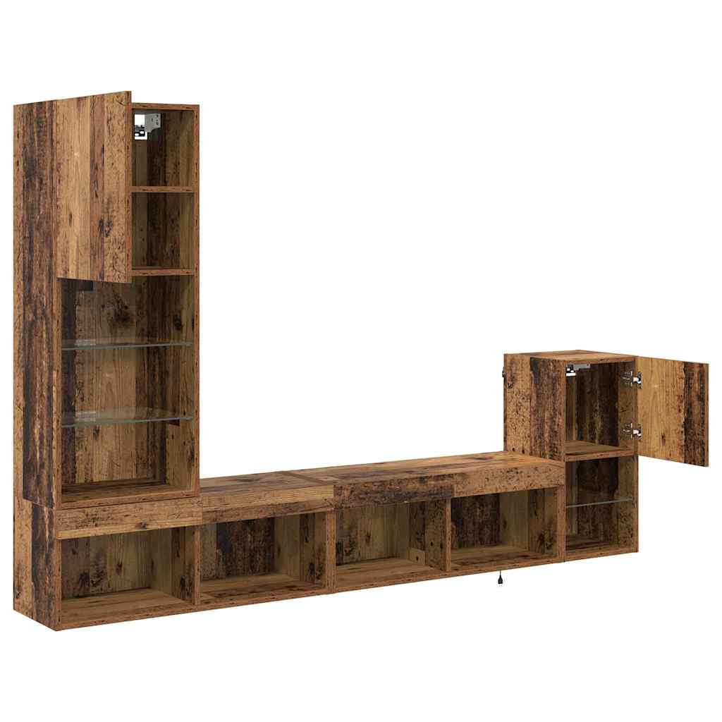 Unità per TV a Muro Legno vecchio Legno multistrato 3402947