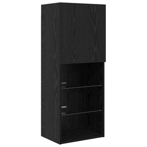 Unità per TV a Muro 6 pcs Rovere Nero Legno multistrato 3402976