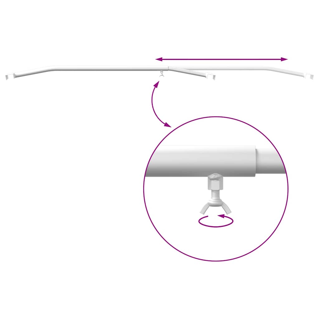 adatto per supporto per telo piatto 4 pcs Argento 100-145 cm 42020521