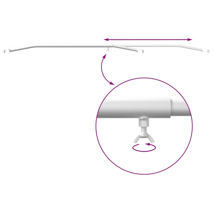 adatto per supporto per telo piatto 4 pcs Argento 100-145 cm 42020521