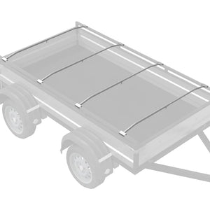 adatto per supporto per telo piatto 4 pcs Argento 100-145 cm 42020521